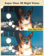 Dzees Indoor Security Camera Pet Camera No Subscription, 2K 360° WiFi Cameras, Wired Dog Pet Camera with Phone App, MagicPix Night Vision, Calls, 2-Way Audio, 24/7, Motion Tracking, Privacy, 2.4Ghz