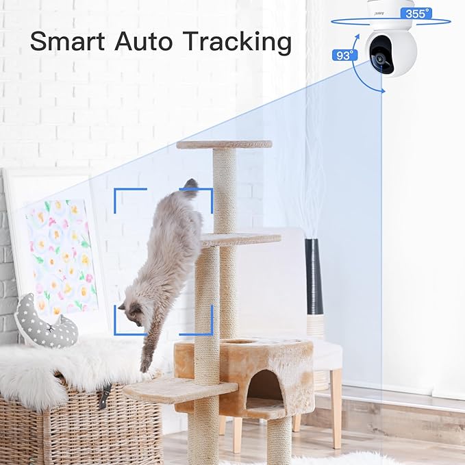 ARENTI 5G Indoor Security Camera, 4MP Pet Camera with Speaker for Dog/Cat, Baby Monitor with Phone App, Dual-Band WiFi, Auto Tracking, Super Night Vision, 2-Way Talk, Cloud & SD Card Storage(P2Q 2PC)