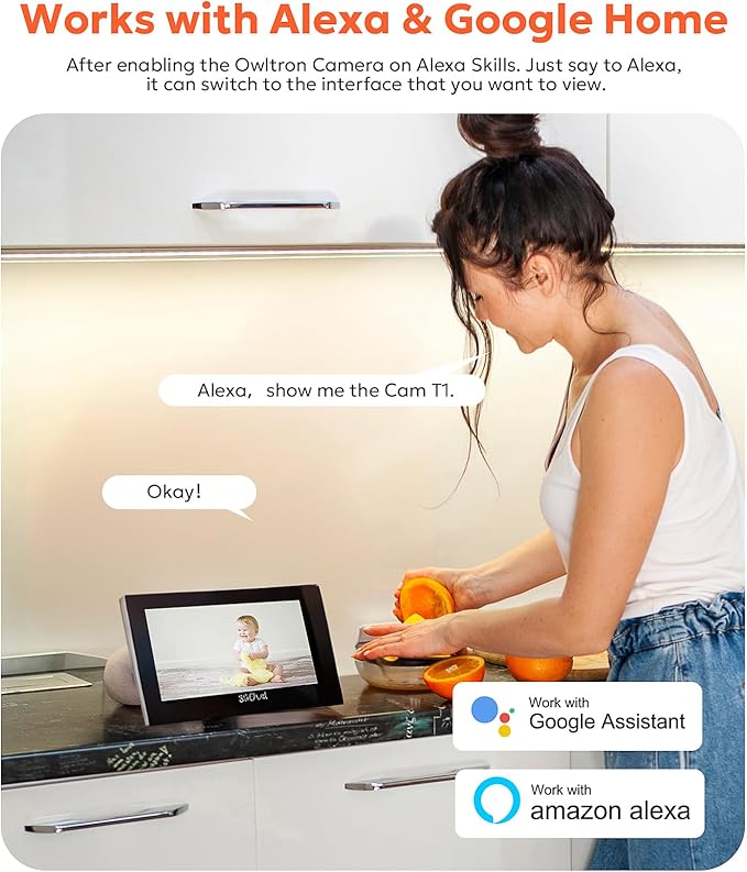 owltron Indoor Security Camera 2K, 2.4GHz WiFi Cameras for Home Security Baby Monitor Camera with Motion/Cry Detection, Pet & Dog Cam with Phone App, Night Vision, 2-Way Audio, Works with Alexa