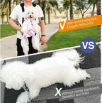 Pawaboo Pet Carrier Backpack, Adjustable Pet Front Cat Dog Carrier Backpack Travel Bag, Legs Out, Easy-Fit for Traveling Hiking Camping for Small Medium Dogs Cats Puppies, Medium, Purple Marble