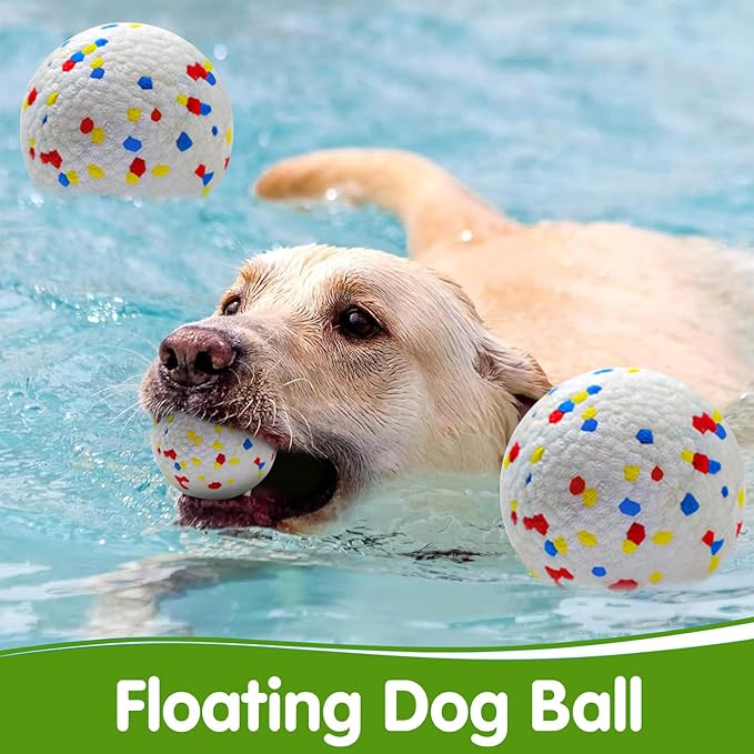 Dog Toy Balls 2.5 Inch, Indestructible Dogs Tennis Balls 3 Pack for Aggressive Chewers, Durable Interactive Toys for Large and Medium Dogs, Perfect for 2.5 Inch Dog Ball Launcher (ETPU Material)