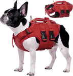 Kuoser Dog Life Jacket High Flotation, Reflective Dogs Life Vest for Swimming Boating, Adjustable Small Medium Large Dog lifejacket, Lightweight Dogs Life Preserver Rescue Handle Spring Summer Pool