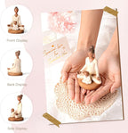 Yoga Meditation Statue Gifts for Women - Mini Yoga Girl with Cat Dog Figurines Gift for Office Cute Relaxation Gifts for Yoga Lovers & Cat Dog Lover Resin Yoga Figurine Decor Table Ornament