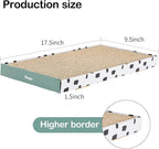 PAWSFANS Cat Scratcher Cardboard Scratch Pad with Box Durable Corrugate Scratching Kitty Sofa Lounge Bed Reversible Catnip Included for Indoor Cats,Large(Box, 1pcs)