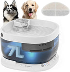 Wireless Cat Dog Water Fountain,Battery Operated Dog Water Dispenser with Motion Sensor, 237 oz/ 7L Cordless Cat Fountain Water Bowl for Large Dogs Cats Multi-Pets - FP30