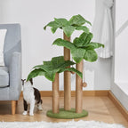 31.5Inch Cat Scratching Post,Cat Scratcher Tree with 3 Scratching Poles & 2 Interactive Dangling Balls,Cats Scratching Posts for Indoor Kitten & Adult Cats