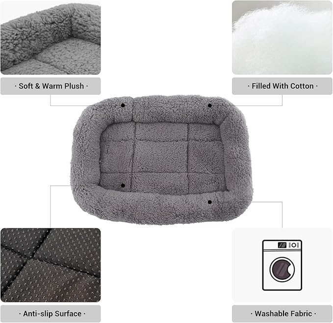 Cat Bed for Small Cat, Washable Indoor Cat Cushion Bed, Soft and Cozy Plush Pet Bed-S
