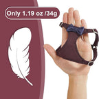 Puppytie No Pull Dog Harness with Multifunction Dog Leash,Soft Adjustable No Choke Escape Proof Pet Harness Vest for Medium Dogs,Plaid deep red,M