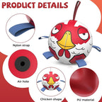 QDAN Dog Toys Soccer Ball with Straps - Durable Extra Large Dog Balls, Beach Pool Water Toys, Herding Balls (9 Inch)