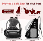 Cat Backpack Carrier with Bubble Window, Breathable & Foldable Pet Travel Carrier for Small Dogs and Cats, Airline-Approved for Hiking & Outdoor Use