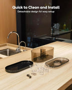 Cat Water Fountain Cordless, 108oz/3.2L Cengcen Wireless Cat Fountains for Drinking, Pet Water Fountains for Cats Indoor, Automatic Cat Water Dispenser Battery Operated 5000mAh Rechargeable, Black