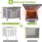 Outdoor Cat House with Insulated Liner Weatherproof Feral Cat Shelter for Winter