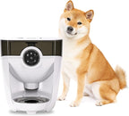 Feeder-Robot by Whisker, White with Smoke-Grey Hopper; Smart, Automatic Pet Feeder, Feed Your Cat or Dog from Anywhere, Designed & Assembled in USA