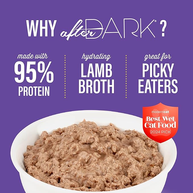 Tiki Cat After Dark Soft Pate, Lamb & Beef Liver, High-Protein and 100% Non-GMO Ingredients, Wet Cat Food for Adult Cats, 3 oz. Can (12 Count) (Packaging May Vary)