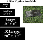 ILoveU Personalized Pet Memorial Stones, Memorial Plaque for Pets, Dog, Cat, Black Granite Memorial Garden Stone Engraved with Photo, Dog Memorial Grave Markers Pet Memorial