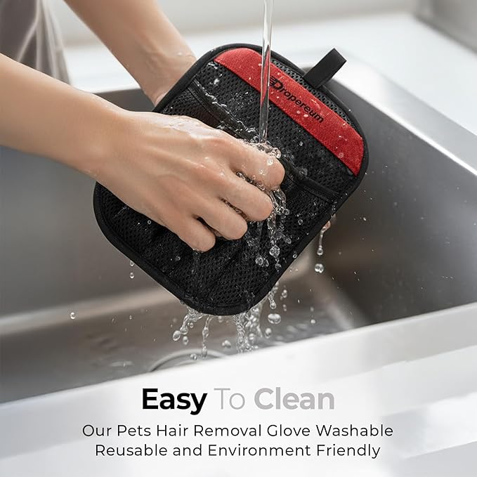 2PCs Pet Hair Removal Glove for Cats & Dogs, Upgraded Five-Finger Electrostatic Pet Hair Gloves, Reusable Magic Brush Pet Hair Remover Tool for Laundry, Car Seat, Couch, Carpet