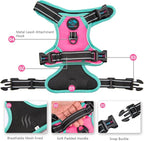 PHOEPET 2019 Reflective Dog Harness Large Breed (XL, Pink)