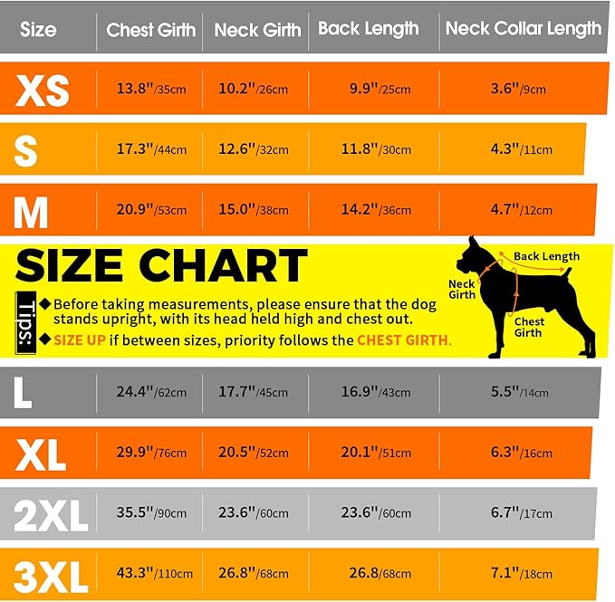 Winter Dog Coat for Extra Large Dogs with Back Zipper Detachable Neck Wrap, Windproof Warm Pet Jacket Vest, Dogs Snowsuit Cold Weather Coat, German, Pointer, Golden Retriever, Orange 2XL