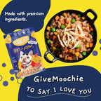 MOOCHIE Grain Free Small Dogs Wet Dog Food - Fit and Firm - Real Beef & Vegetables - No Artificial Flavors or Preservative - 12 x 3 oz Pouch