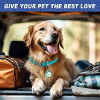 Dog Tags Personalized,QR Code Smart Pet ID Name Tag,Instant Location Alerts,Easy Online Profile Updates,No Fees,No Apps,Anti-Lost,Waterproof Silicone Dog Cat Tag for Small,Medium,Large Dogs(Blue)