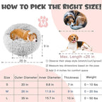 Himax Dog Beds for Small Medium Dogs, Donut Dog Bed with Blanket Attached, Calming Dogs Bed Washable (20"/26"/35") Light Grey