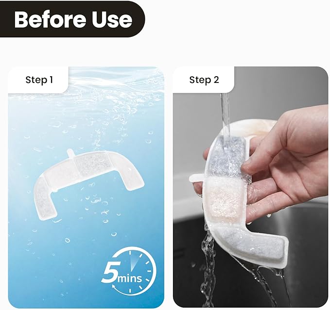 Cheerble Replacement Filters for Cheerble E1 Lite, Pumpless Cat Water Fountain, Two-Three Months Set of Replacement Filters for Ultra Quiet Pet Water Fountain, White, 4 Count (Pack of 1)