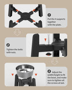 CZPET Elevated Dog Bowl, Raised Dog Bowl Stand with 51oz Stainless Steel Bowl Large Capacity, Size Adjustable & Anti-Slip Stand for Medium Dogs