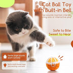 12 Pack Cat Toy Balls, Hand-Knitted Woolen Yarn Cat Balls Toy with Bell Inside, Interactive Kitty Toys for Indoor Kitten Teething, Chasing & Self Play(Fruit-Shaped)