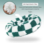 Dog Bed Small Size Dog Washable Round Donut Checkered Green Pet Beds for Small Dogs Orthopedic Snuggle Bed 23 Inch