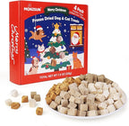 MON2SUN Christmas Dog and Cat Treats, Freeze-Dried Holiday Box Treats, Single Ingredient, High Protein Training Treats & Food Topper, 7.8 oz