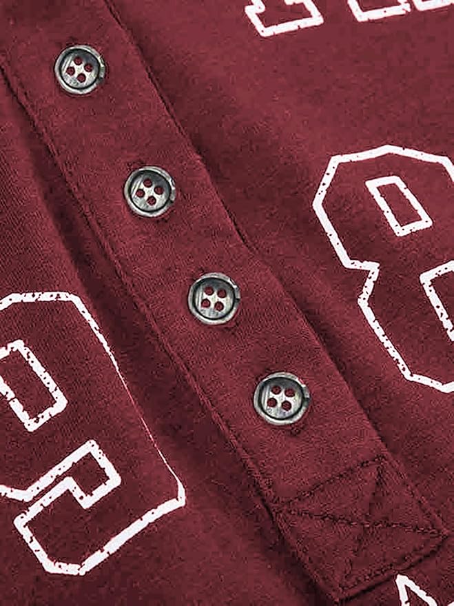 Xineicy Women's Y2K Long Sleeve Henley Tops Casual T-Shirts for Women Slim Fit Vintage Graphic Crop Tops