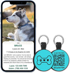 MYLUCKYTAG Silent Silicone QR Code Dog Tags - Scan QR for Instant Pet Location Alerts