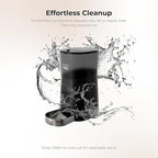 Smart HD Cat Feeder, 2 Way Audio + Voice Recording, Automatic Feeder for Dog with 1080p Night Vision Camera, WiFi App Controlled, Battery Backup, Anti Jam 6L Upto 15 Daily Meals, Black Stainless