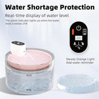 Ceramic Cat Water Fountain,Cat Water Fountain Cordless Automatic with Ultra-Quiet Pump and 4 Filter for Cats, Dogs, Multiple Pets