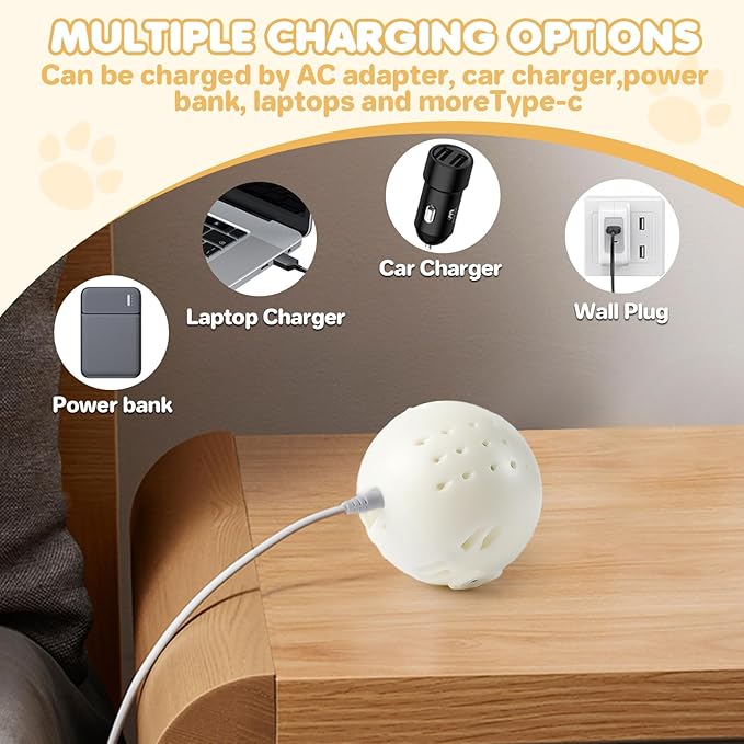 Dog Toys, 2025 lnteractive Dog Toys Moving Dog Toy Rechargeable Active Moving Pet Plush Toy Keep Pets Busy, Puppy Toys Talking Jumping Music Ball for Small Medium Large Breed