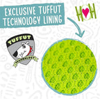 HuggleHounds Plush Dog Toy - Fuzzy Birthday Dog Toy, Plush Soft Fleece, Interactive Durable Stuffed, for Small and Large Breeds with Squeaker - Birthday Bone