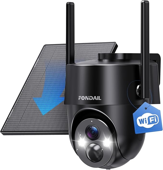 Solar Security Cameras Wireless Outdoor, 2K 360° View Solar Powered WiFi 3MP Security Camera for Home Security with Color Night Vision, PIR Detection, 2-Way Audio, Motion Alert, Easier to use