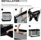 36 Inch Collapsible Dog Crate for Large Dogs - Portable Dog Travel Crate Soft Sided with Breathable Mesh Windows, Foldable Dog Kennel for Indoor and Outdoor, Grey