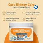Pet Wellbeing Core Kidney Care for Cats - Daily Phosphate Binder, Supports Healthy Kidney Function with FOS, Chitosan, Probiotics - Veterinarian-Formulated 5.08 oz (144 g) Powder