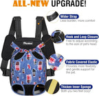 Pawaboo Pet Carrier Backpack, Adjustable Pet Front Cat Dog Carrier Backpack Travel Bag, Legs Out, Easy-Fit for Traveling Hiking Camping for Small Medium Dogs Cats Puppies, Extra Large, Denim Blue