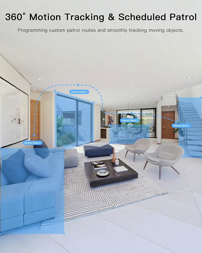 ARENTI 5G 4MP Pet Camera, No Subscription Indoor Security Camera for Dog/Cat/Baby, Free Phone App, Dual-Band WiFi, Auto Tracking, Super Night Vision, 2-Way Talk, 64G Local Storage(P2Q 64G 1PC)