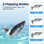 Potaroma Cat Toys Flopping Fish with Catnip, Moving Kitten Kicker, Floppy Wiggle Carp for Small Dogs, Interactive Motion Kitty Exercise, 10.5 Inches