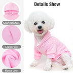 BINGPET Dog Hoodies - Fleece Lined Fall Dog Puppy Sweatshirt Soft Warm Sweater Winter Hooded Clothes for Small Medium Large Dogs & Cats
