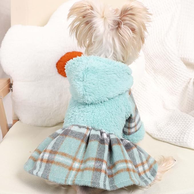 Dog Hoodie Dog Sweater Puppy Clothes for Small Dogs Boy Girl Pet Hoodies for Dogs Cold Weather Doggie Coats Fall Doggy Sweatshirt for Chihuahua Yorkie Cat Sweater Costumes, XS, Green