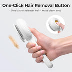 Self Cleaning Slicker Cat & Dog Brush - Skin Friendly Shedding Grooming Tool for Pets, Pet Supplies Accessories, Deshedding Comb for Short Long Haired Kittens, Massage Function to Removes Loose Fur