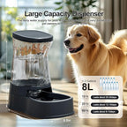 Gardner Pet Automatic Dog Water Dispenser Gravity Stainless Steel Water Waterer Feeder, 100% BPA-Free Large Capacity Water Feeding Bowls for Medium & Large-Sized Dogs,Cats, Other Pets -(2.1 Gallons)