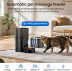 Automatic Cat Feeder and Water Fountain 5G WiFi Cat Food Dispensers, APP Remote Control, Programmable Timed Feeding,Dry Food Smart Feeder 10s Voice Recorder, 1-10 Meals/Day for Cats Small Dogs