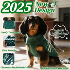 Fall Pullover Turtleneck Mini Dachshund Sweater for Dogs, Halloween Knitted Dachshunds Vest Sweaters for Small Dog, Pullover Weiner Clothes for Girls Boy Puppy, Weenie Outfit for Female Dogs(Green, S)