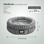 BALANCE Cat Bed Kitten Bed, Washable Round Cat Beds for Indoor Cats,Super Soft Plush Faux Fur Pet Bed for Puppy and Kitten with Anti-Slip Bottom