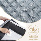 Comfort Expression Dog Beds Medium Size Dogs, Orthopedic Medium Dogs Beds, Waterproof Dog Beds with Removable Washable Cover & Non-Skid Bottom(Grey)